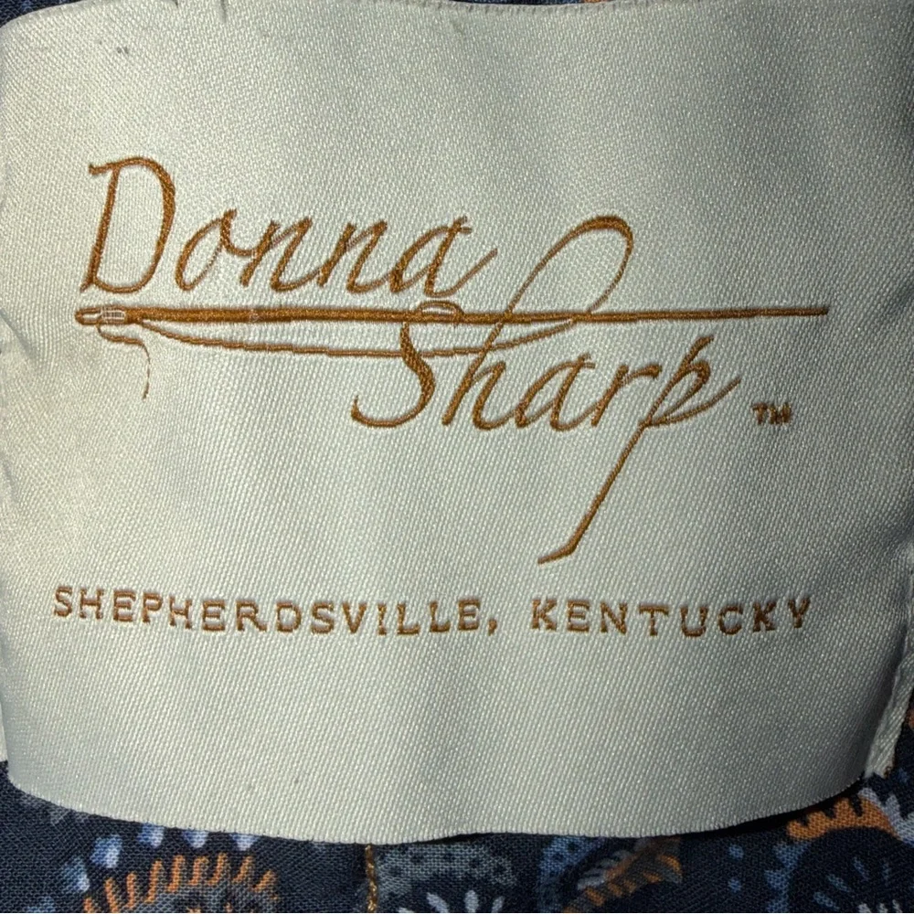 Donna Sharp Blue, Denim, Paisley, Tan Patchwork Quilt Size 87x89